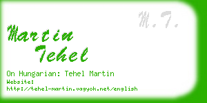 martin tehel business card